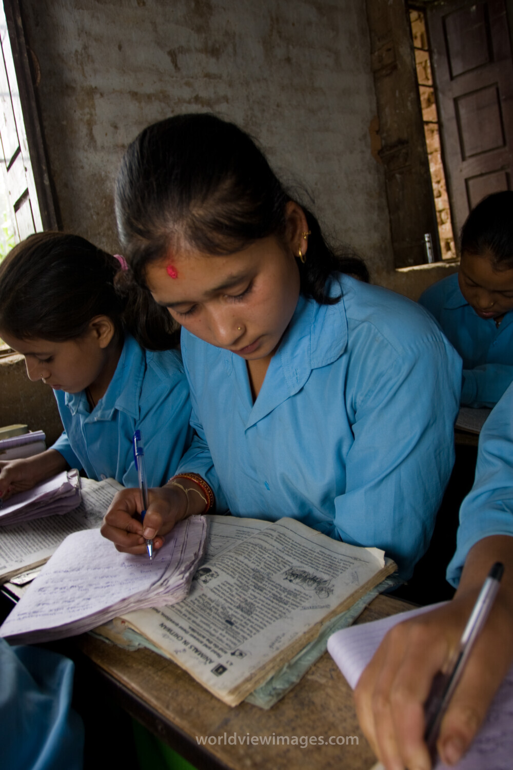 Girl In School in Nepal