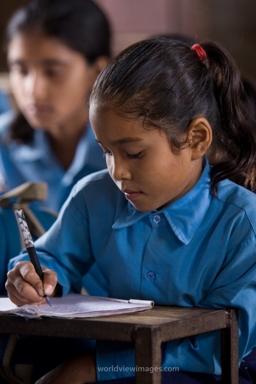 Girl In School in Nepal