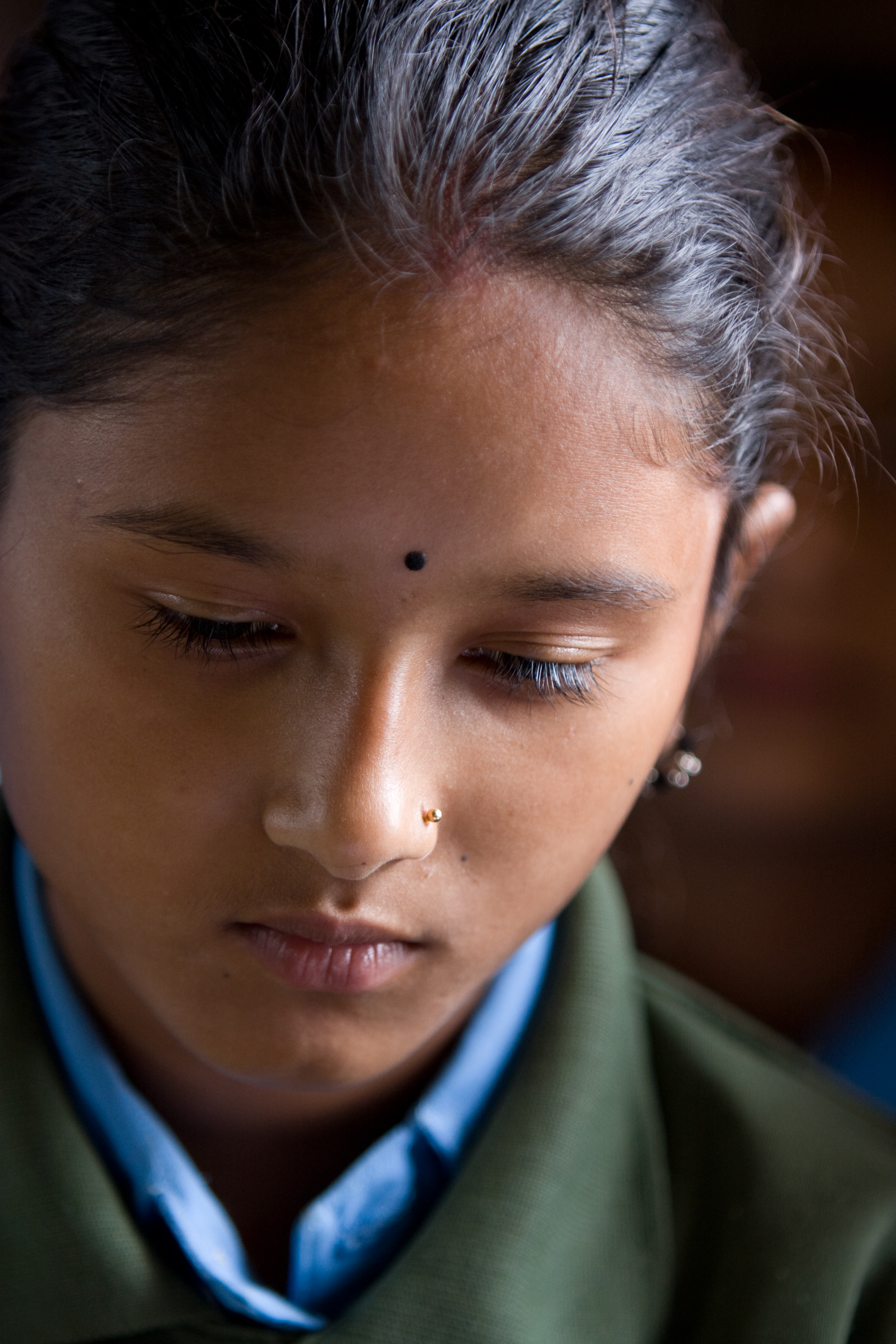 Girl In School in Nepal