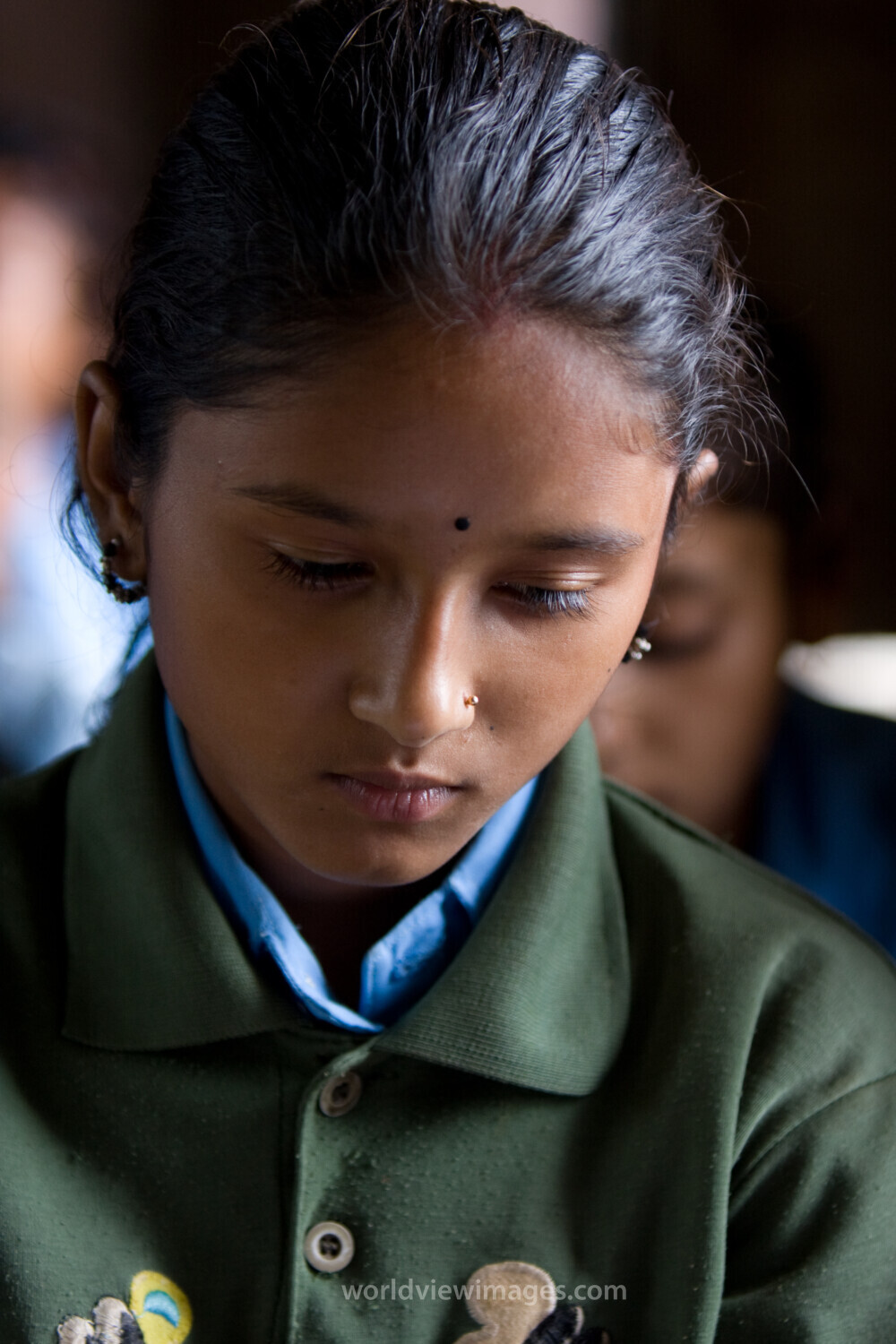 Girl In School in Nepal