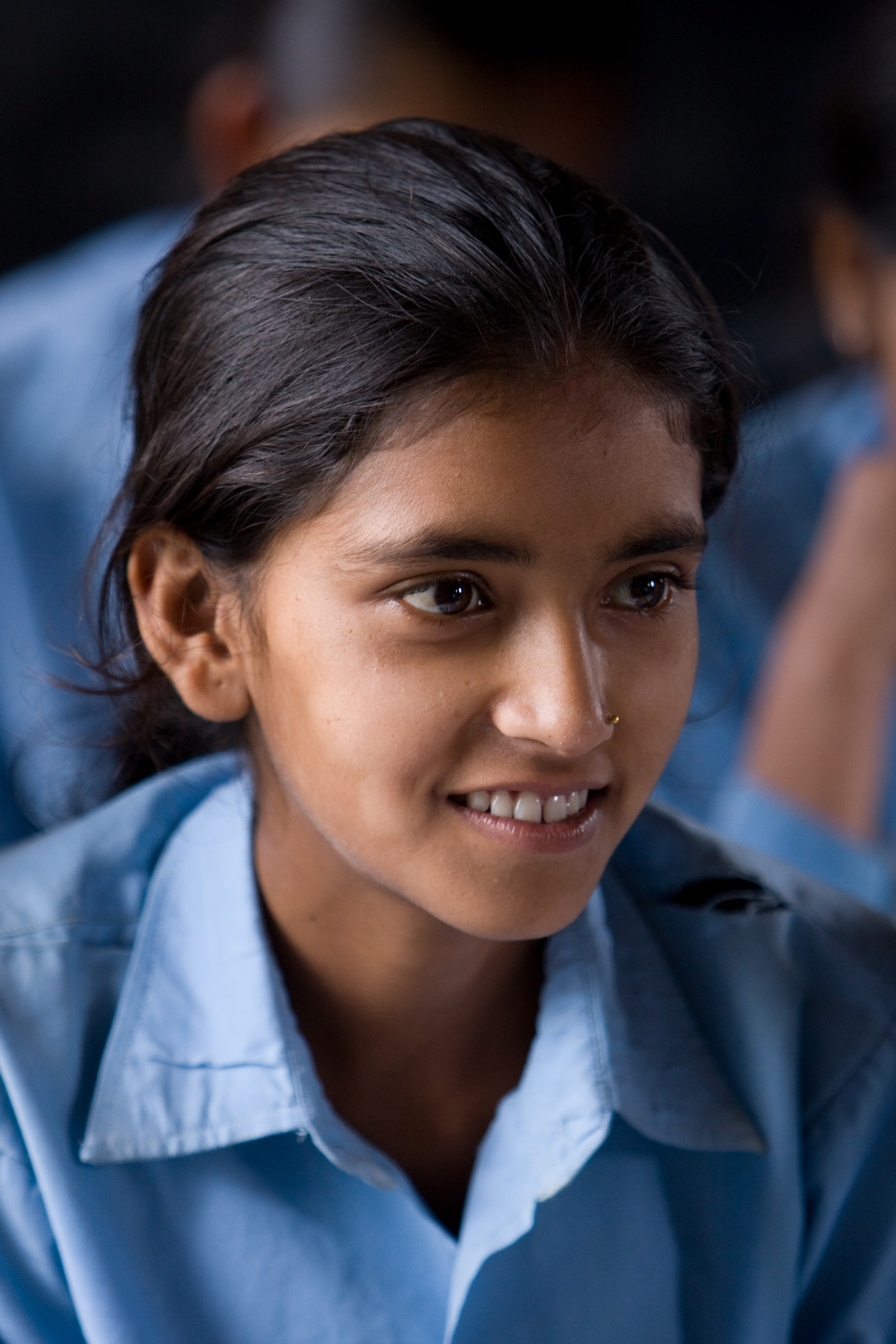 Girl In School in Nepal