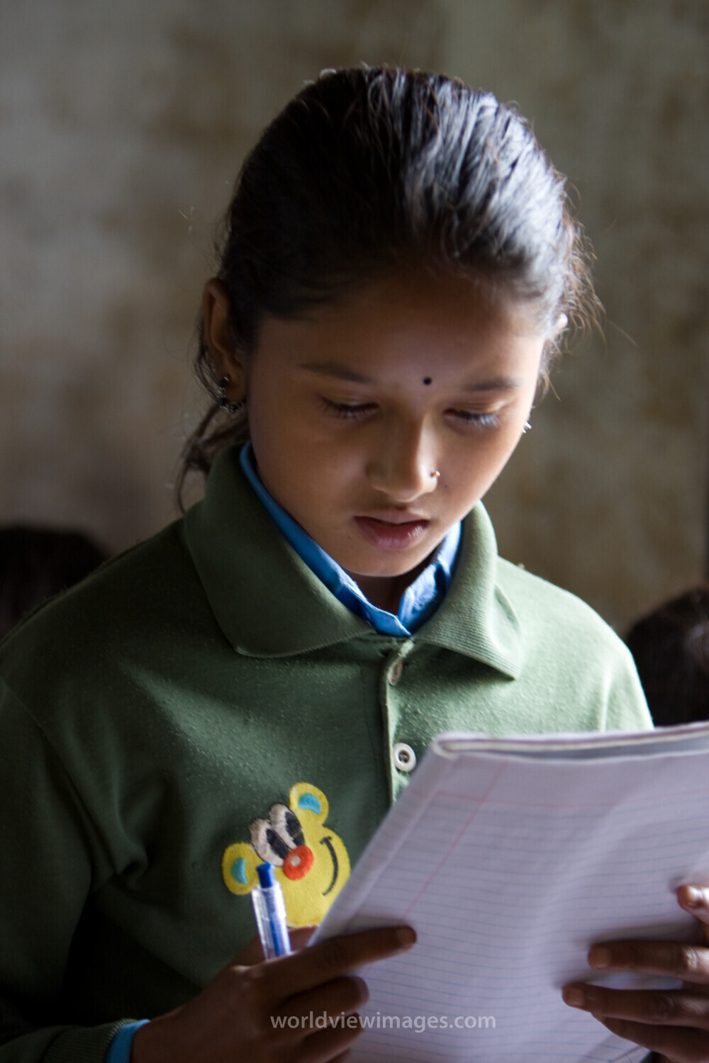Girl In School in Nepal