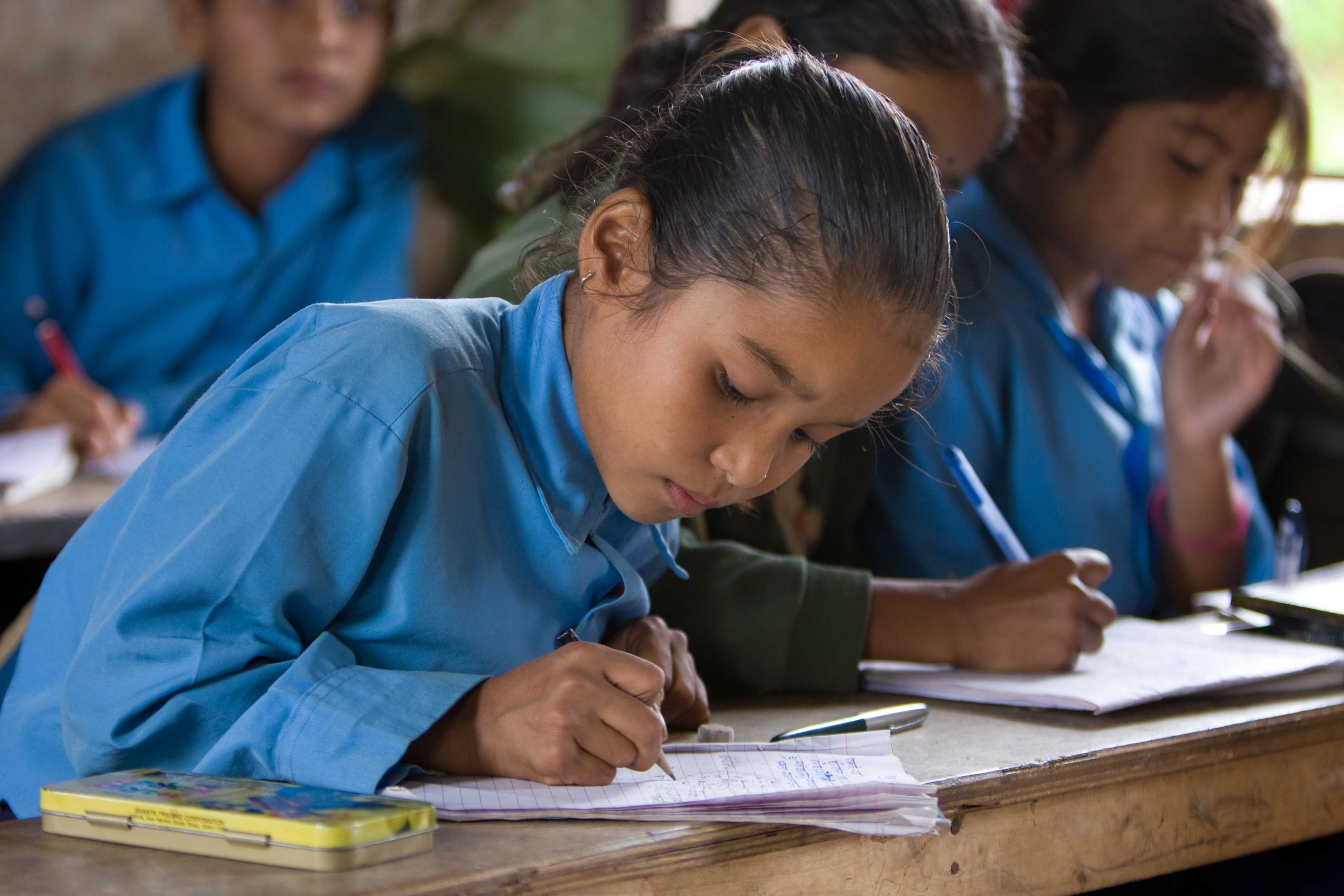 Girl in School in Nepal