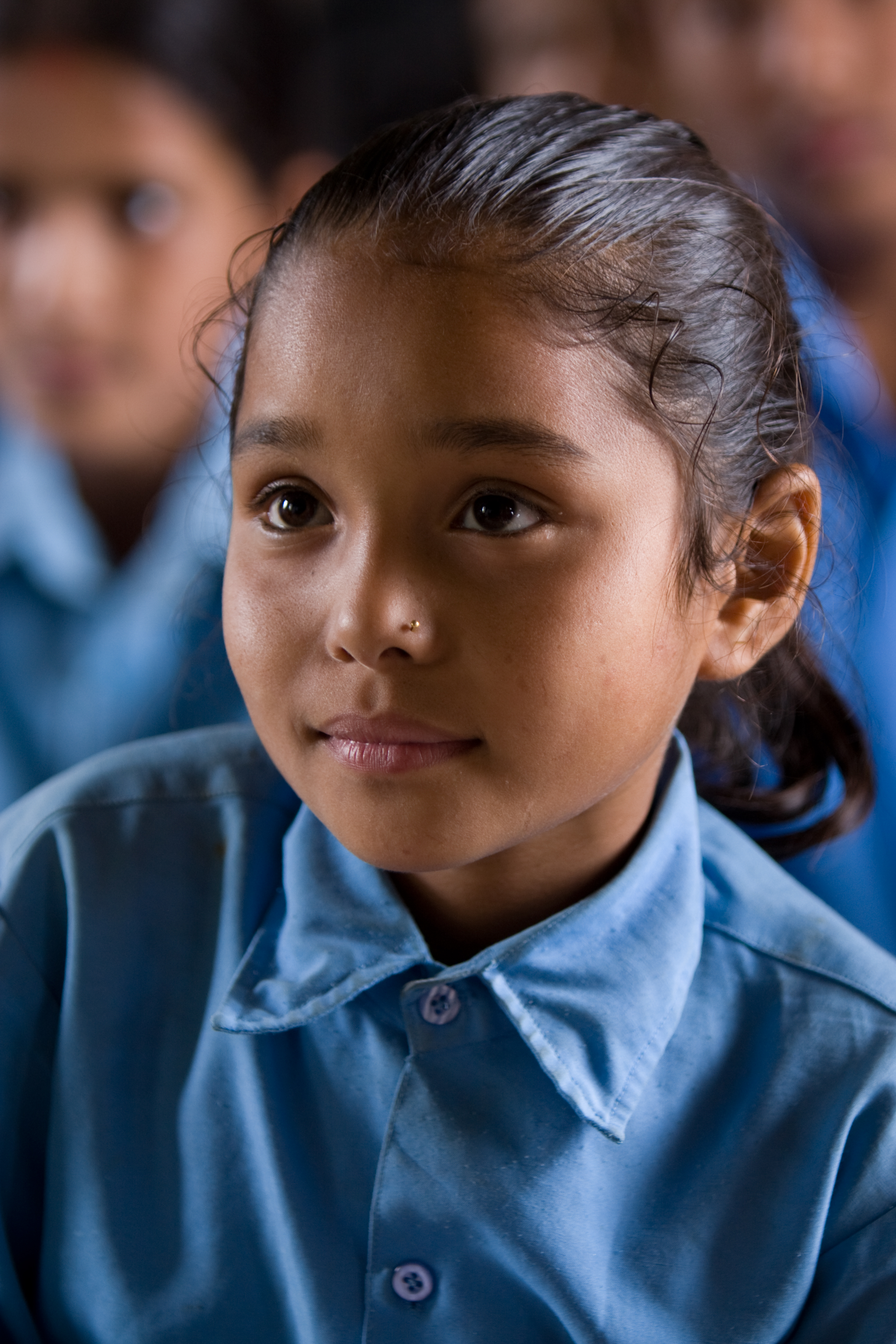 Girl in School in Nepal