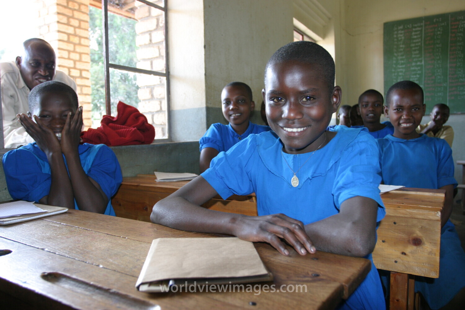 Girl in School in Rwanda