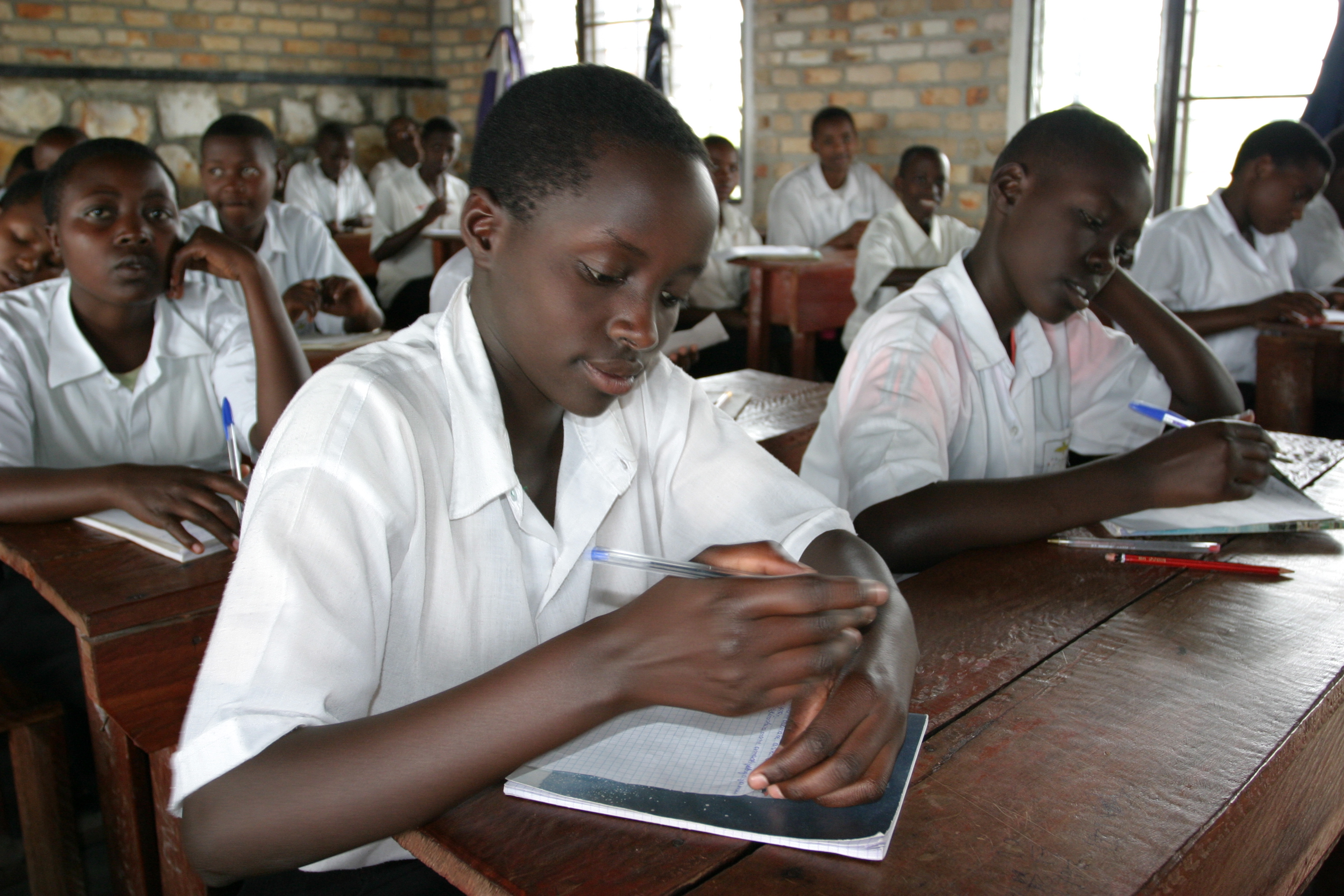 Girl in School in Rwanda