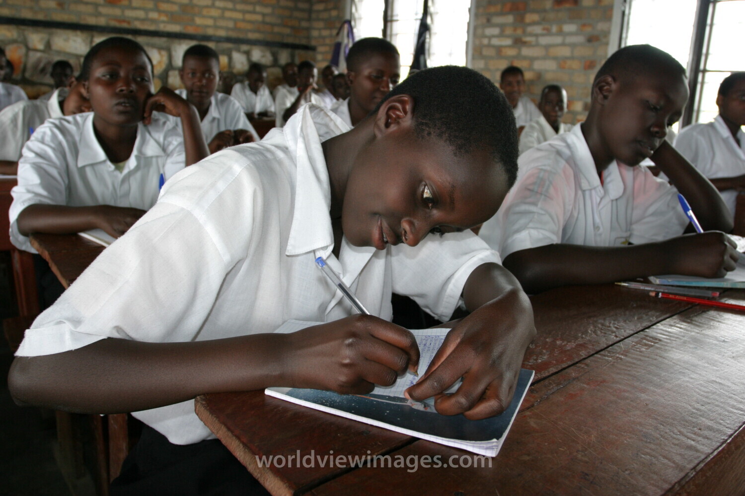 Girl in School in Rwanda