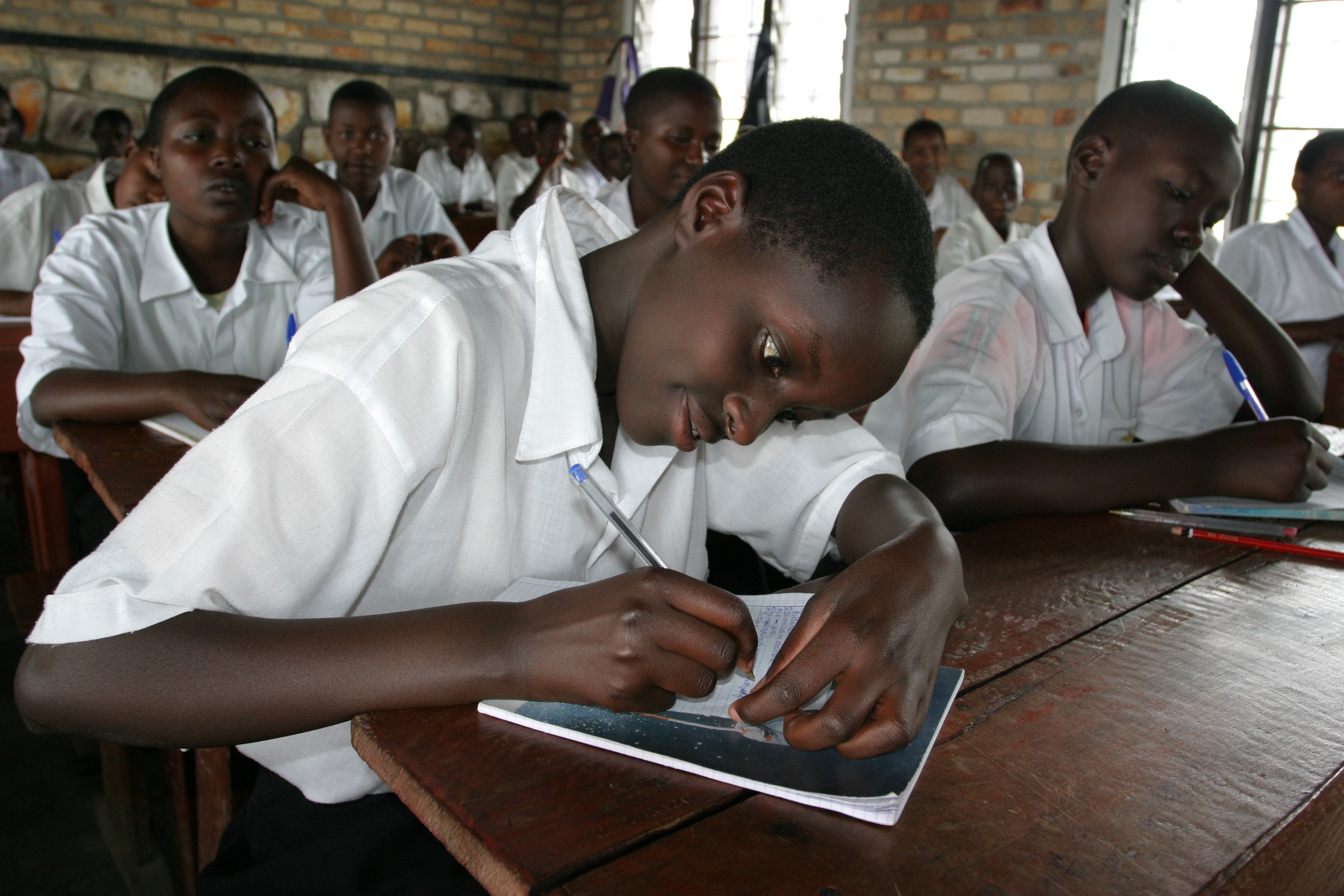 Girl in School in Rwanda