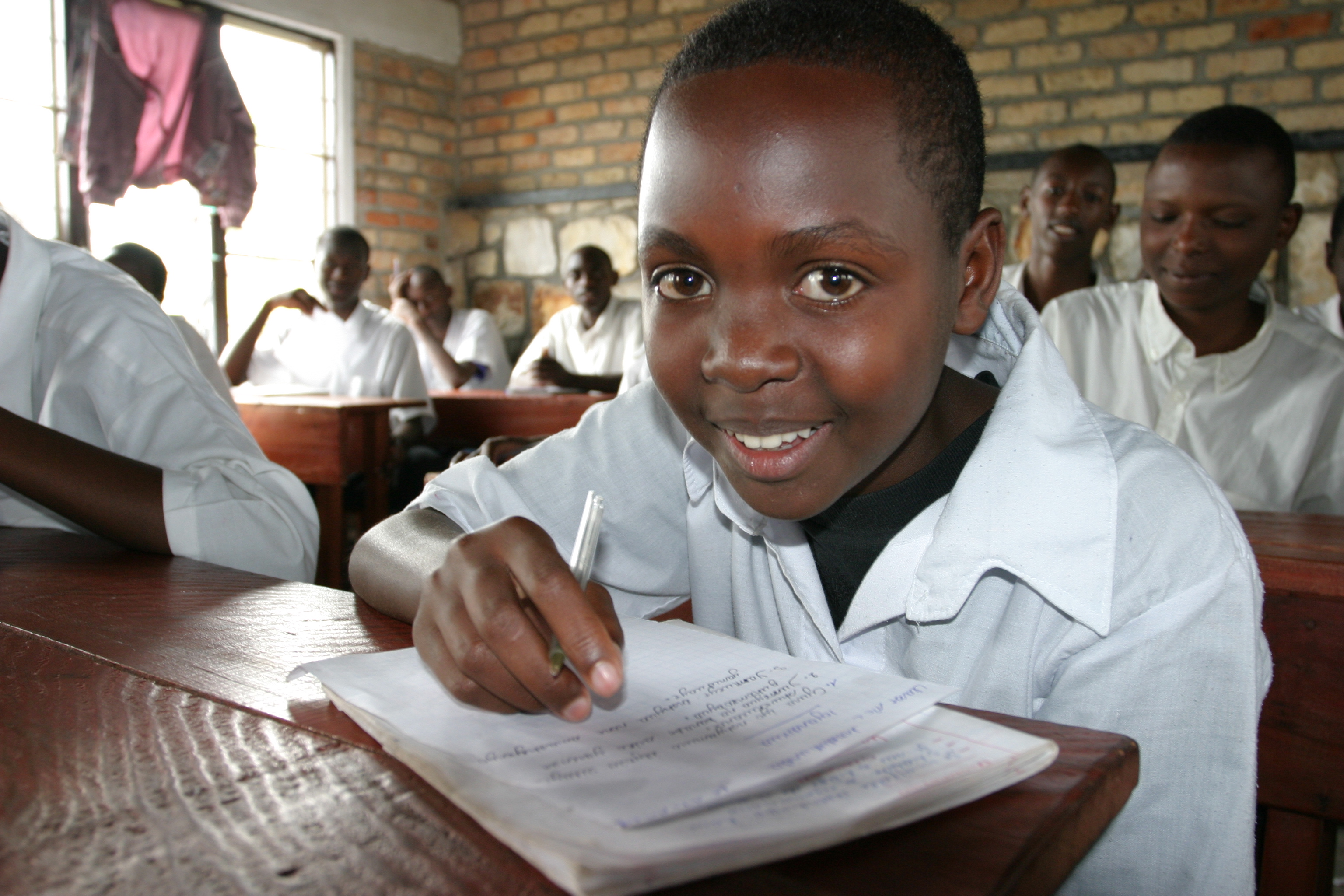 Girl in School in Rwanda