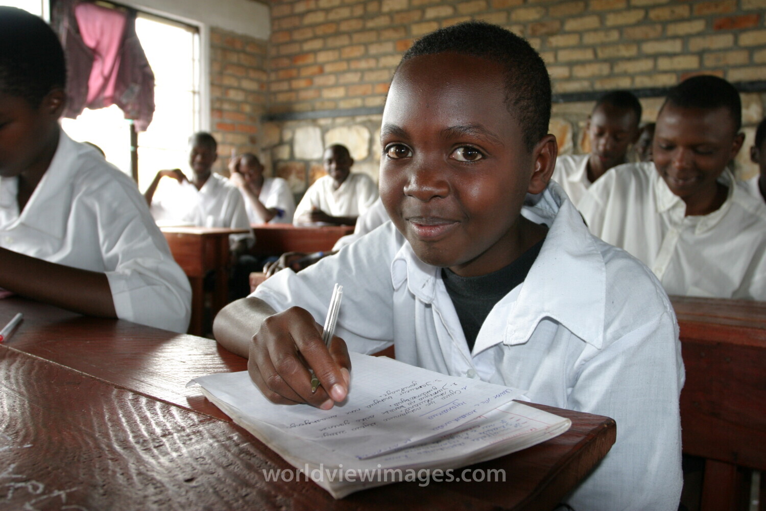 Girl in School in Rwanda