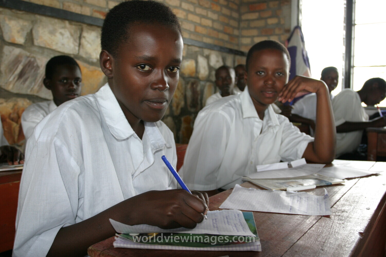 Girl in School in rwanda