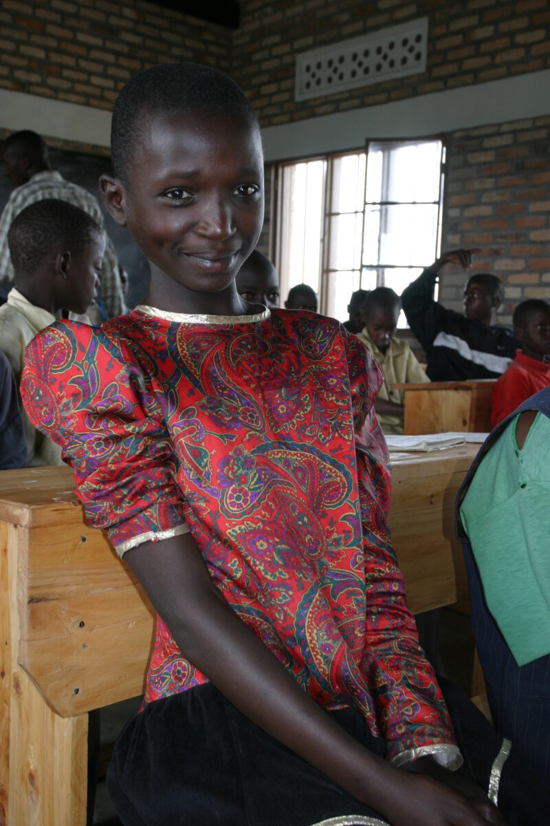 Students in School in Rwanda — Students of refugees, returning to Rwanda after the genocide, attend schools built in a development program sponsored by ADRA ...