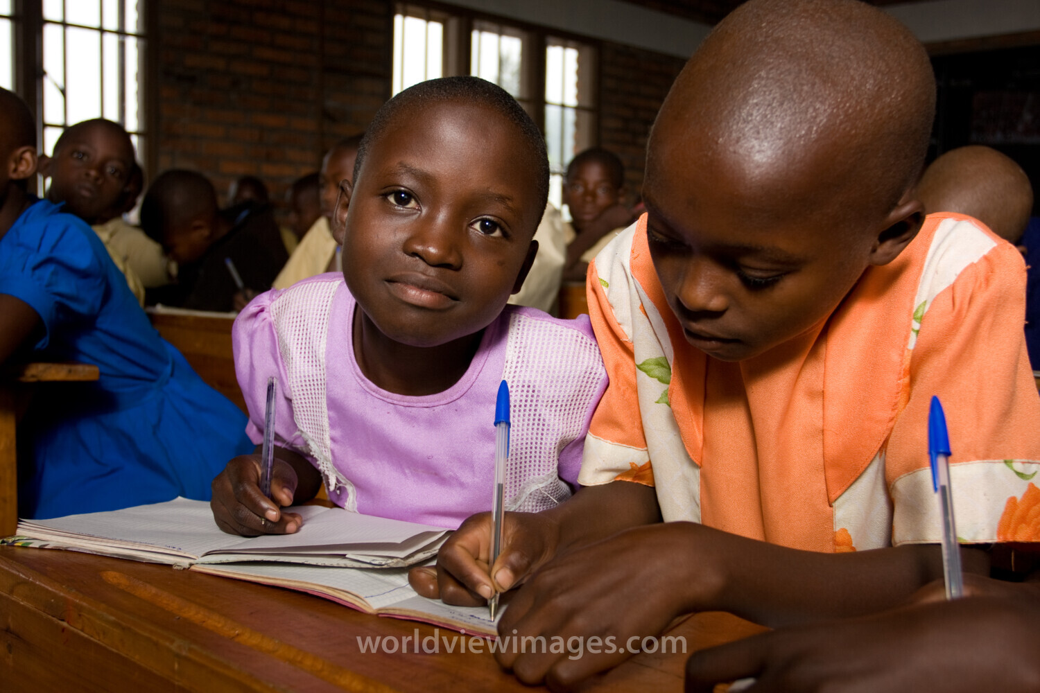 Girl in School in Rwanda