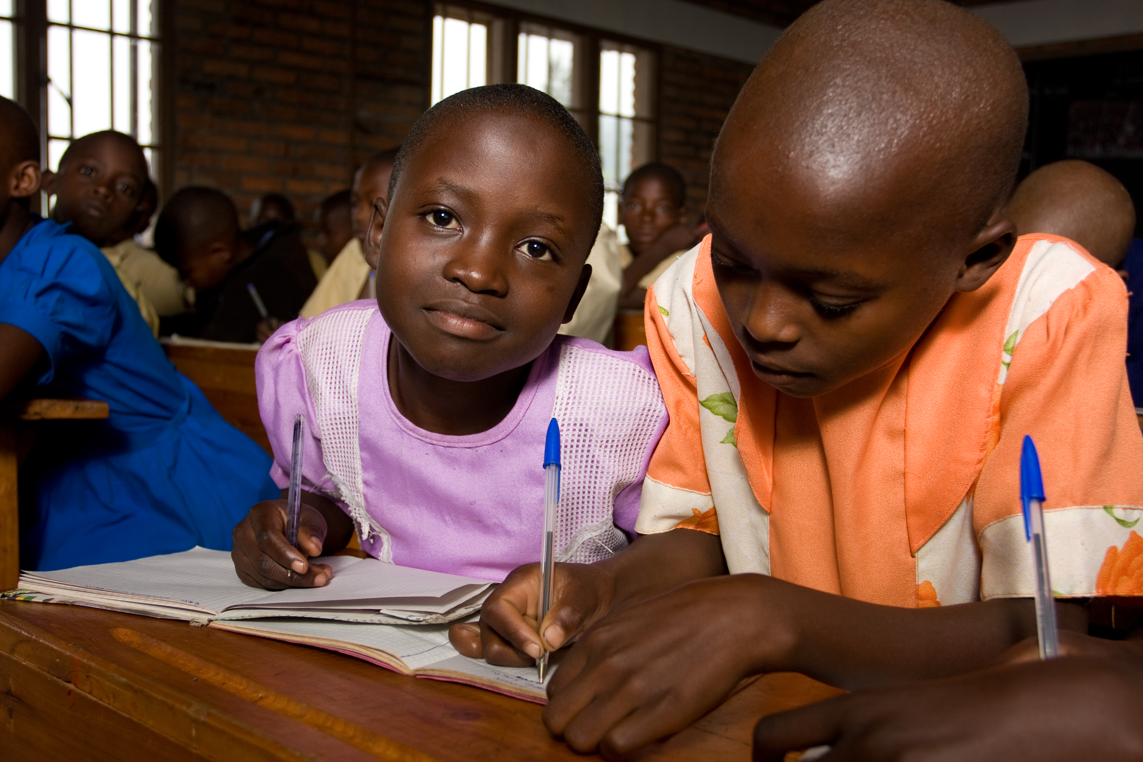 Girl in School in Rwanda