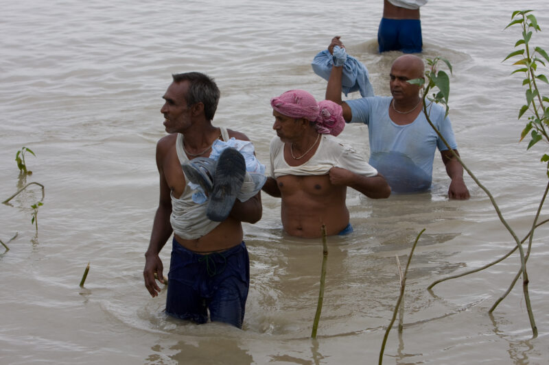 Flooding in Nepal India — Stock Images of the September 2008 monsoon flooding in South-eastern Nepal and northern India — Asia, Nepal, Flood, floods, disaster