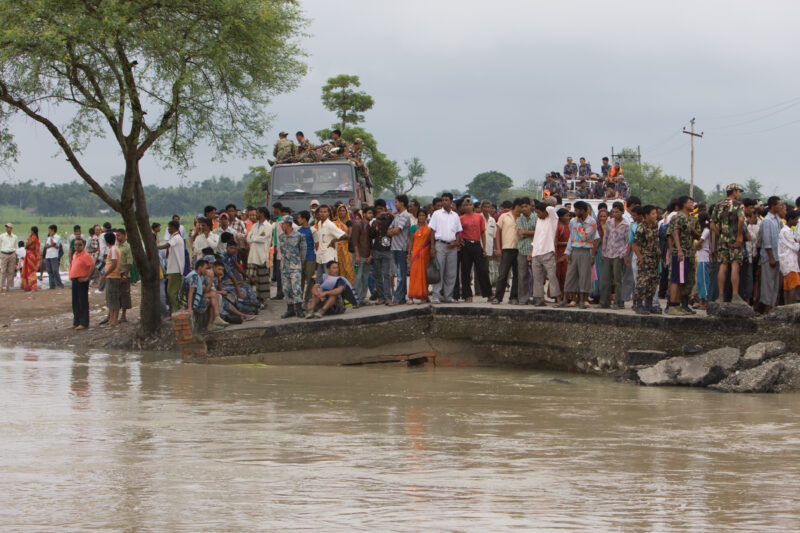 Flooding in Nepal India — Stock Images of the September 2008 monsoon flooding in South-eastern Nepal and northern India — Asia, Nepal, Flood, floods, disaster