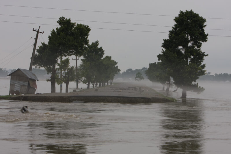 Flooding in Nepal India — Stock Images of the September 2008 monsoon flooding in South-eastern Nepal and northern India — Asia, Nepal, Flood, floods, disaster