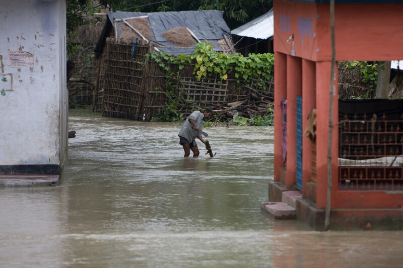 Flooding in Nepal India — Stock Images of the September 2008 monsoon flooding in South-eastern Nepal and northern India — Asia, Nepal, Flood, floods, disaster