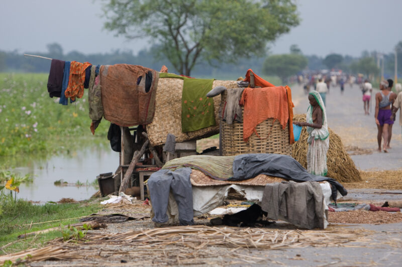 Flooding in Nepal India — Stock Images of the September 2008 monsoon flooding in South-eastern Nepal and northern India — Asia, Nepal, Flood, floods, disaster