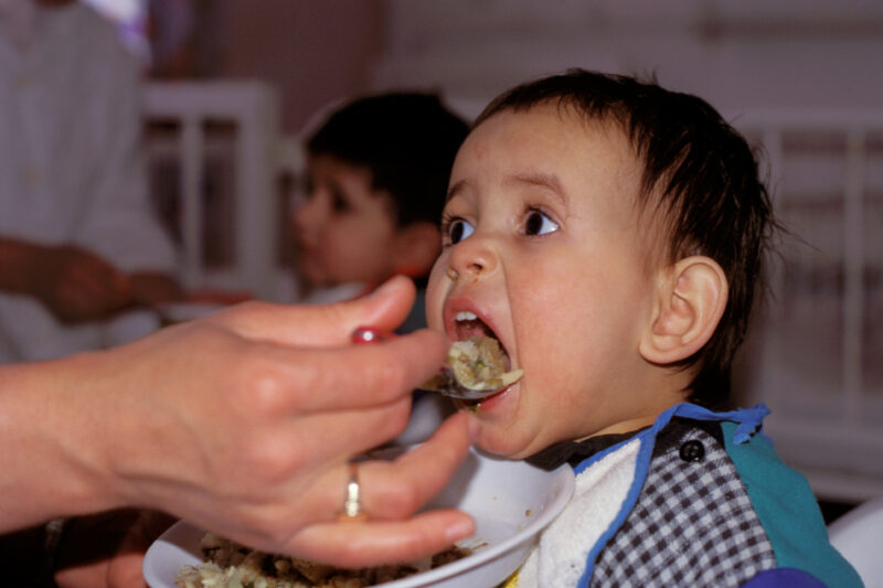 Feeding Orphans in Bosnia — During times of natural and man-made disasters, people loose their crops, or the ability to grow food — Emergency, Disaster, food...