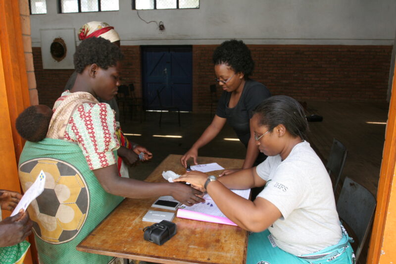 Emergency Food Distribution in Malawi — A finger print signifies that you have picked up your food ration. — Emergency, Disaster, food security, distribution...