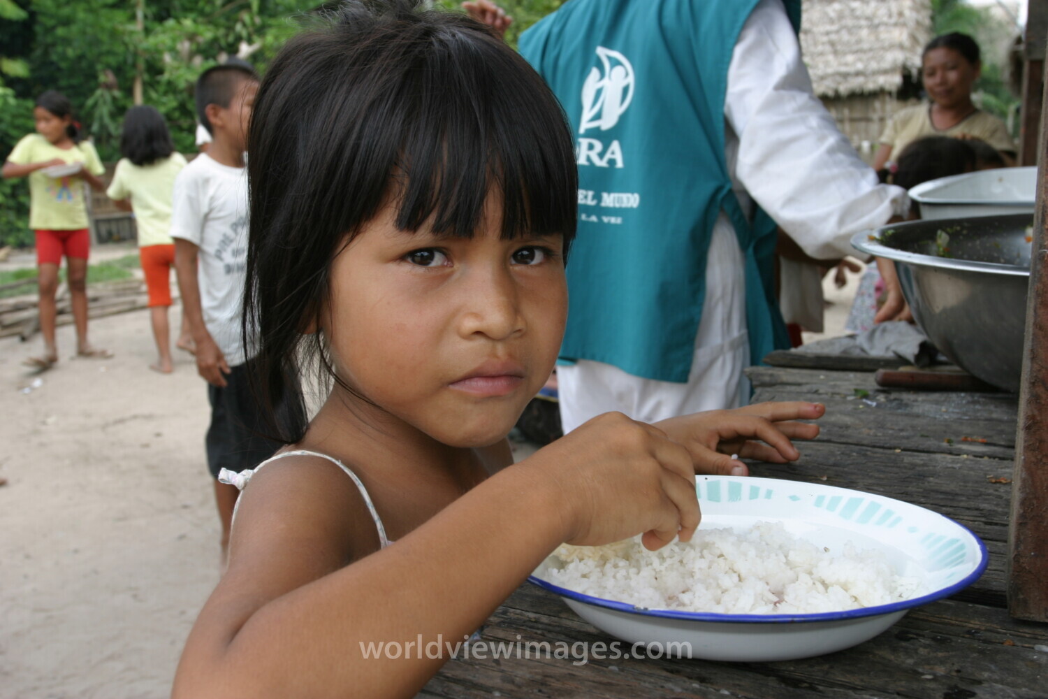 Eating Meal in Peru