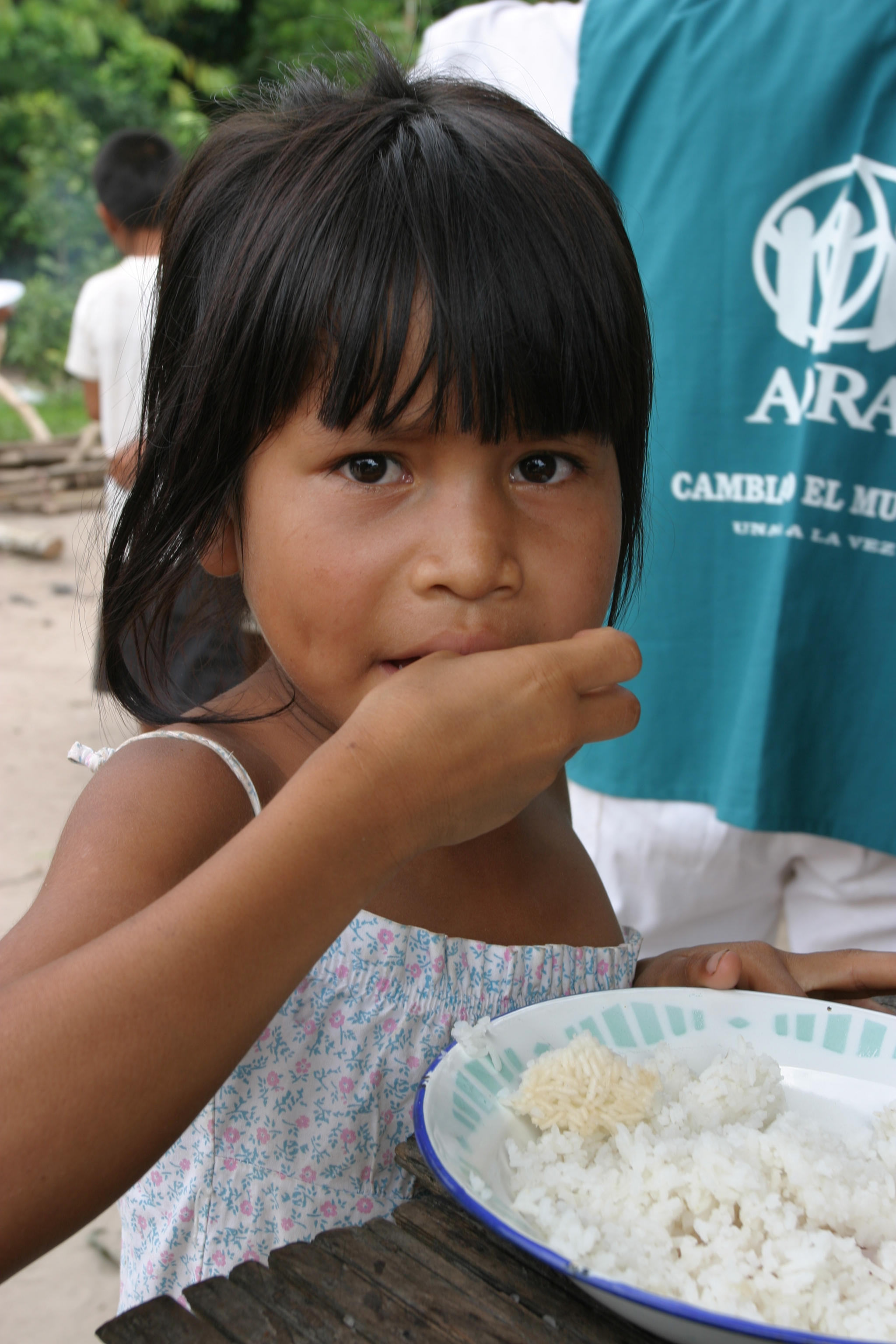 Eating Meal in Peru