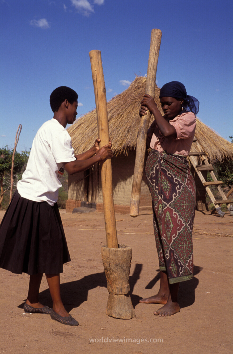 Pounding the Meal in Zambia