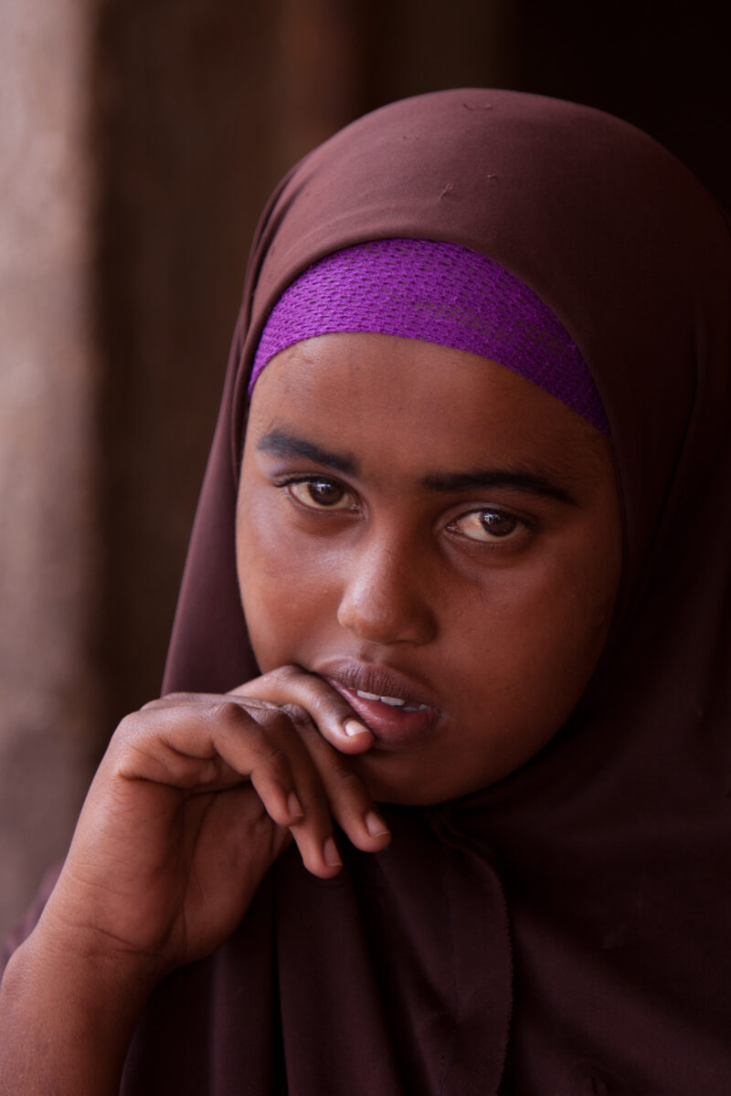 Girl in Somalia — Stock Image of young girl growing up in Somalia — Africa, East Africa, Somalia, drought, famine