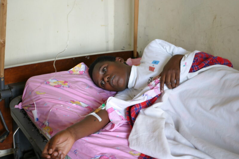 In the Hospital in Rwanda — Health clinic built in a new settlement for returning refugees, after the genocide in Rwanda, by the Canadian government — Rwanda...