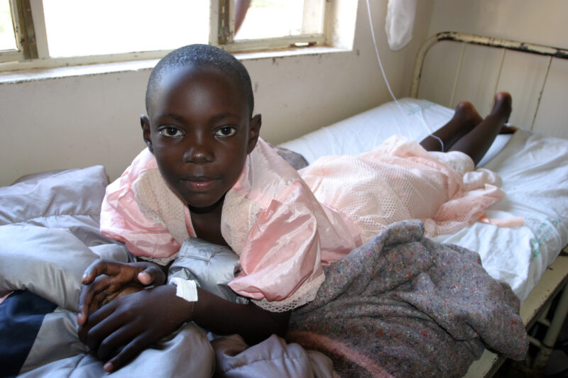 Girl in Hospital in Rwanda — Children in a rural hospital in Kenya — Kenya, Africa, ADRA, Children, hospital