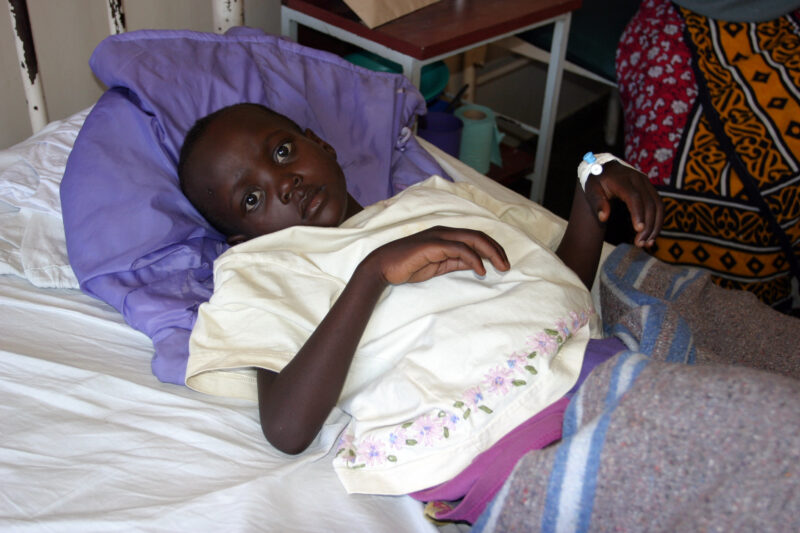 Girl in Hospital in Rwanda — Children in a rural hospital in Kenya — Kenya, Africa, ADRA, Children, hospital