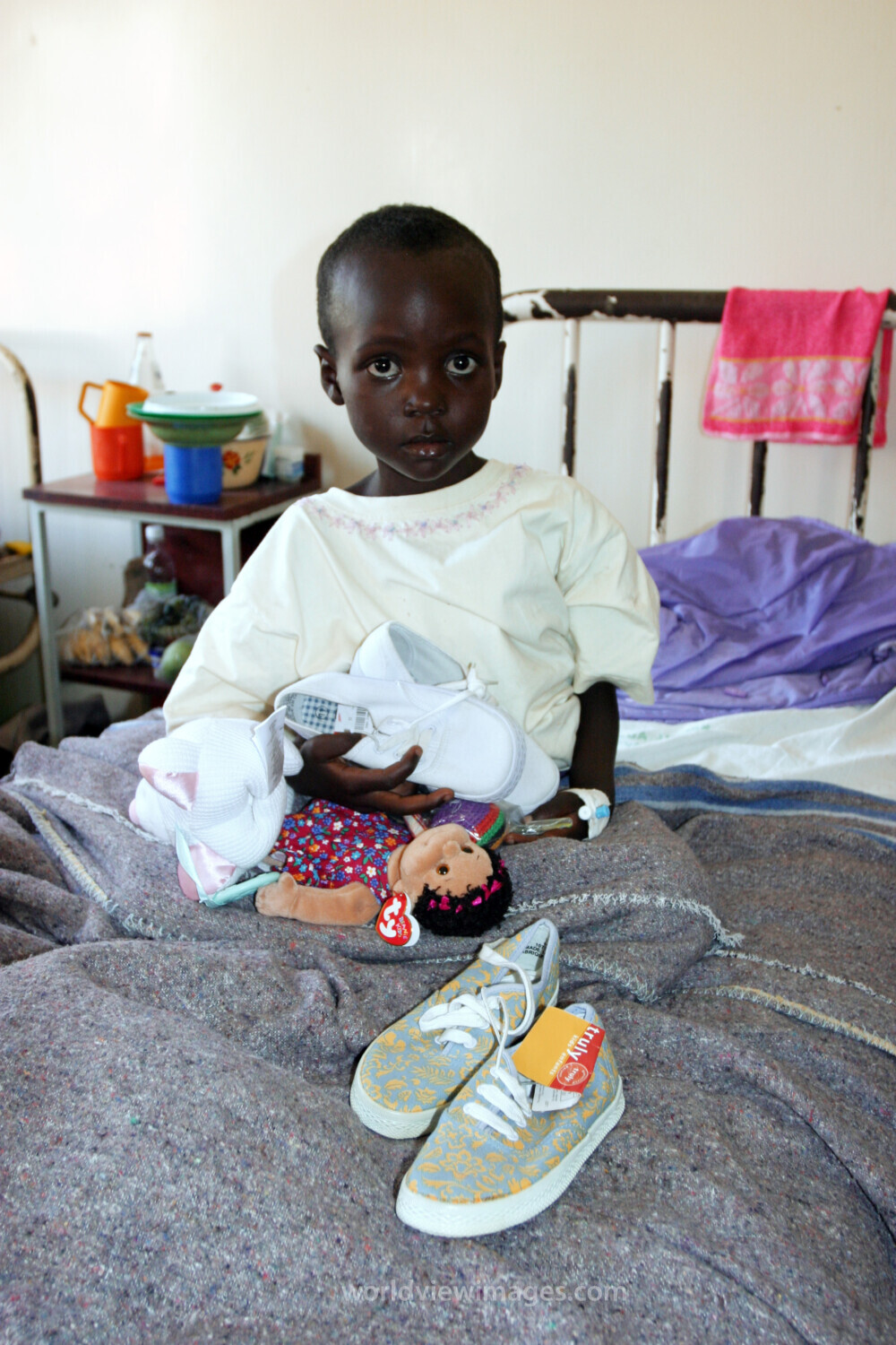 Girl in Hospital in Rwanda