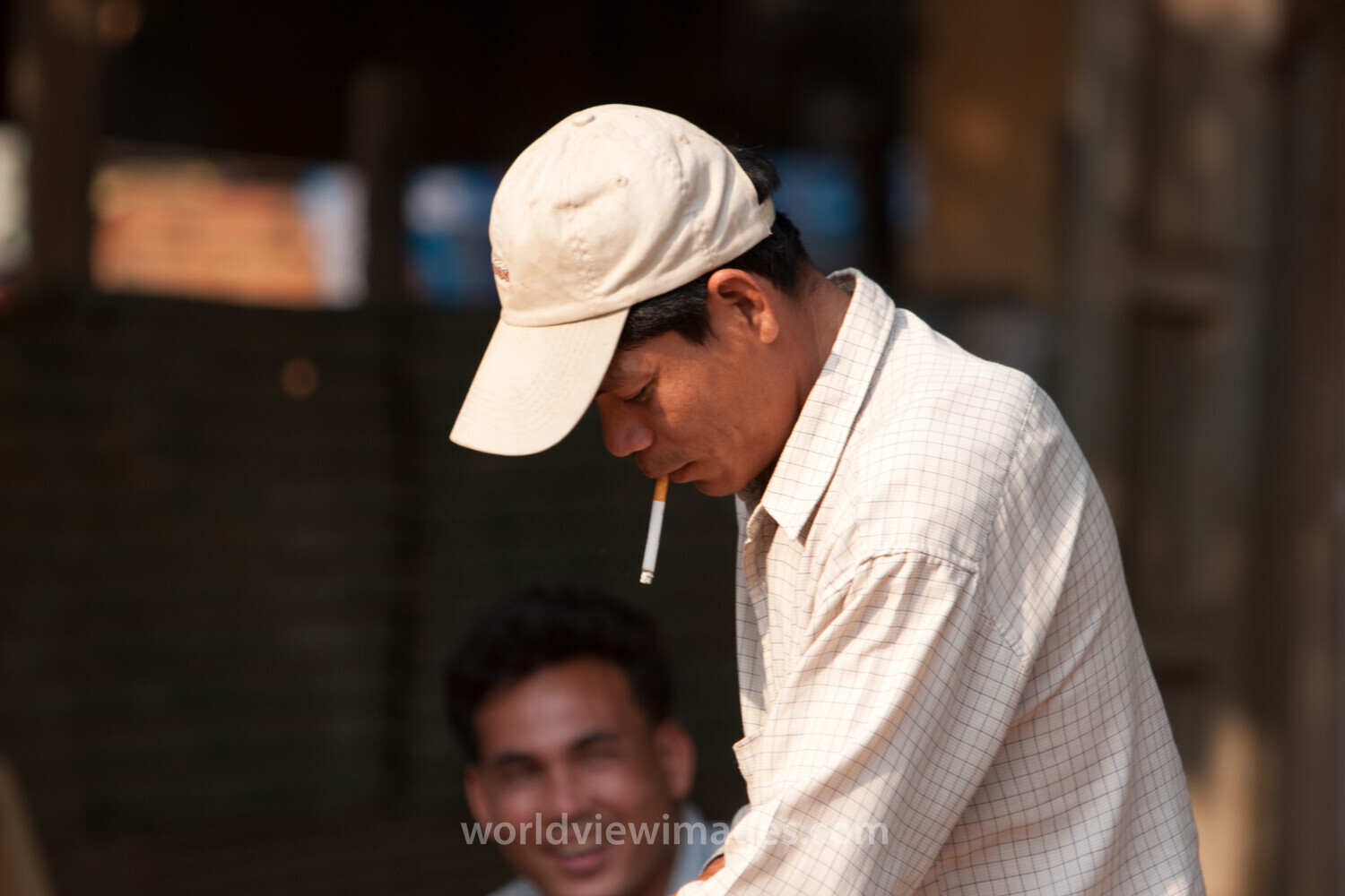 Smoking Man in Cambodia