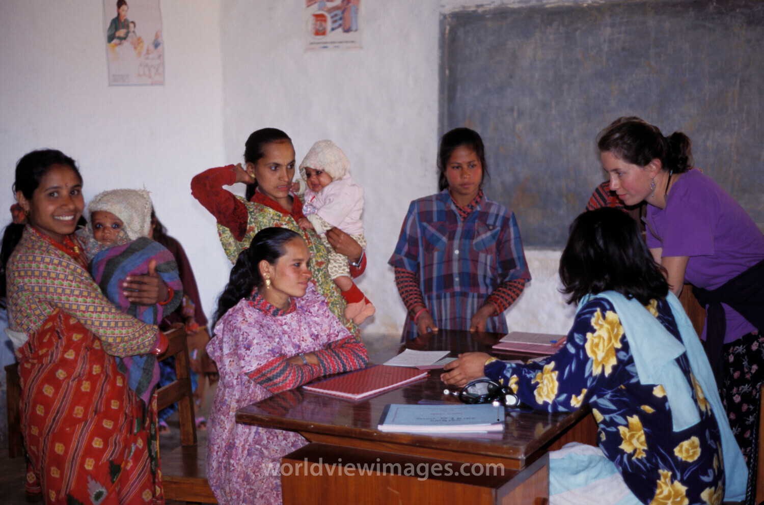 Mothers Visit Doctor in Nepal