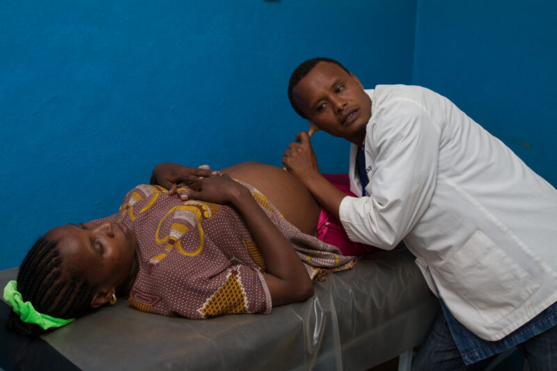 Maternity Checkup in Ethiopia — Pregnant woman comes in for a checkup from a a doctor in a remote clinic in Ethiopia — Ethiopia, Africa, African, Africans, E...