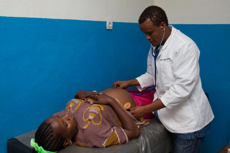 Maternity Checkup in Ethiopia — Pregnant woman comes in for a checkup from a a doctor in a remote clinic in Ethiopia — Ethiopia, Africa, African, Africans, E...