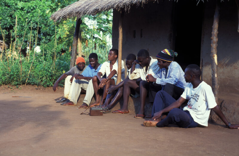 Listening to Health — Young people in a remote village in Malawi learn important issues on Health and sanitation through a educational broadcast sponsored by...