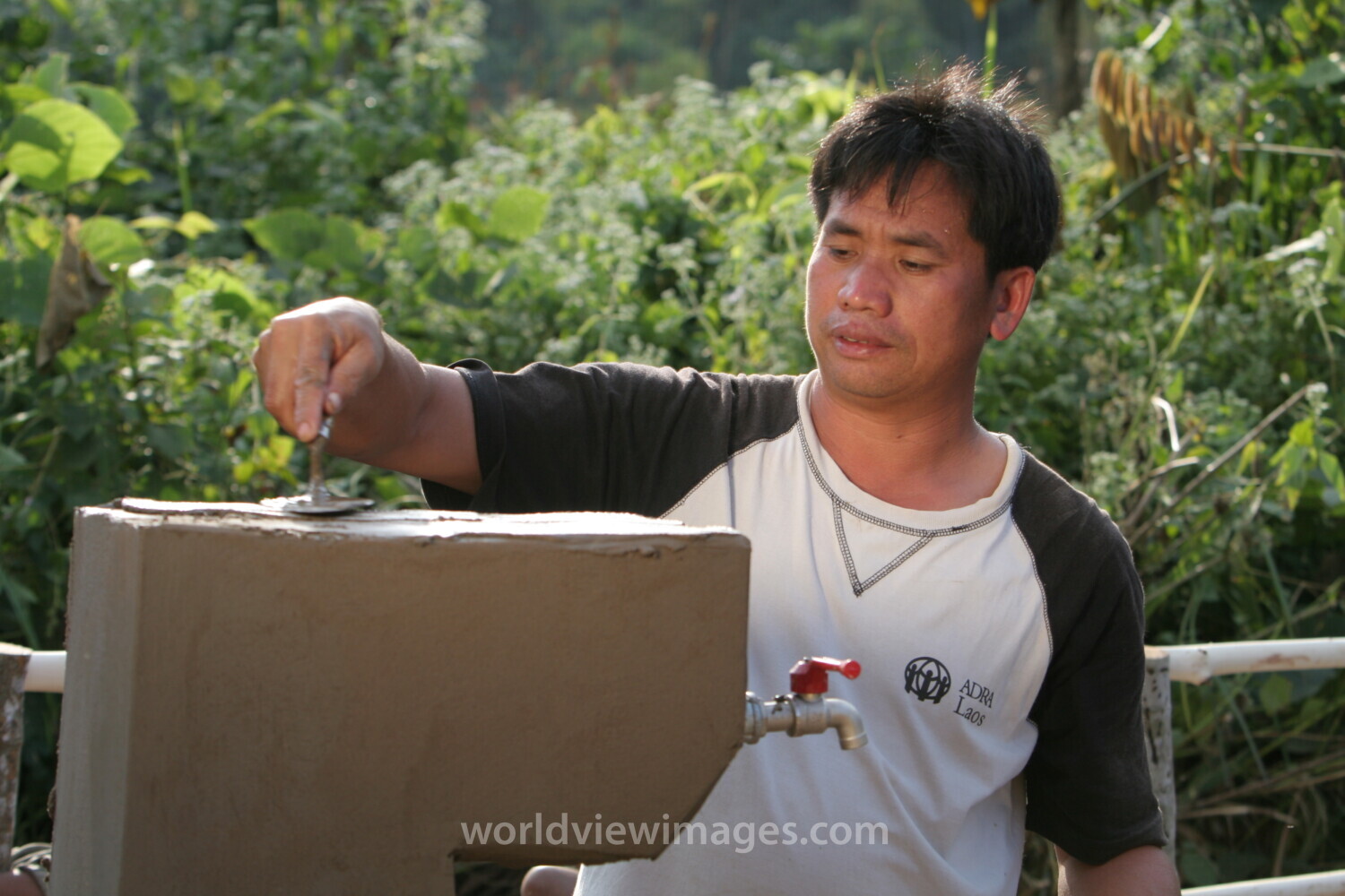 Installing the Water tap in Laos