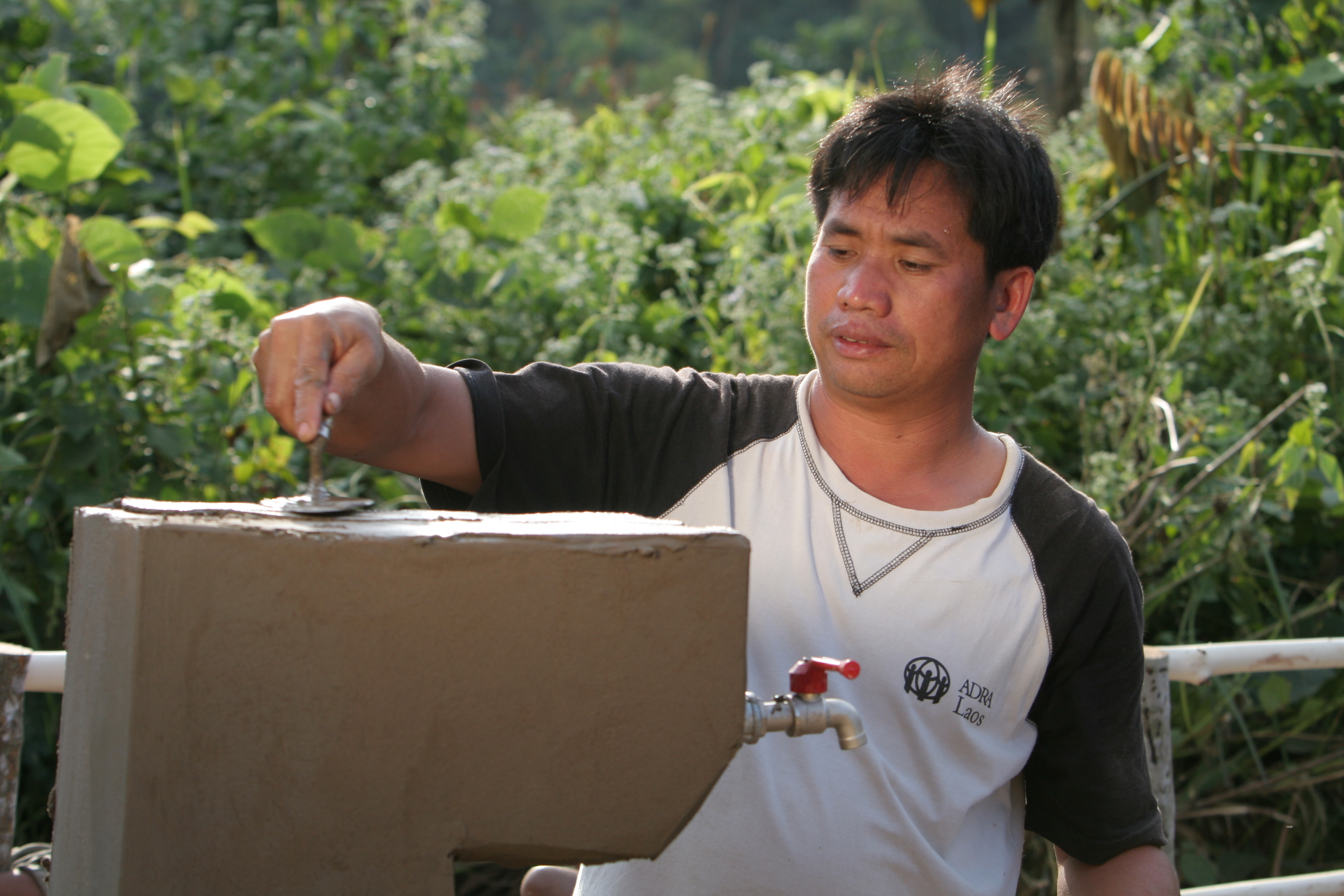 Installing the Water tap in Laos