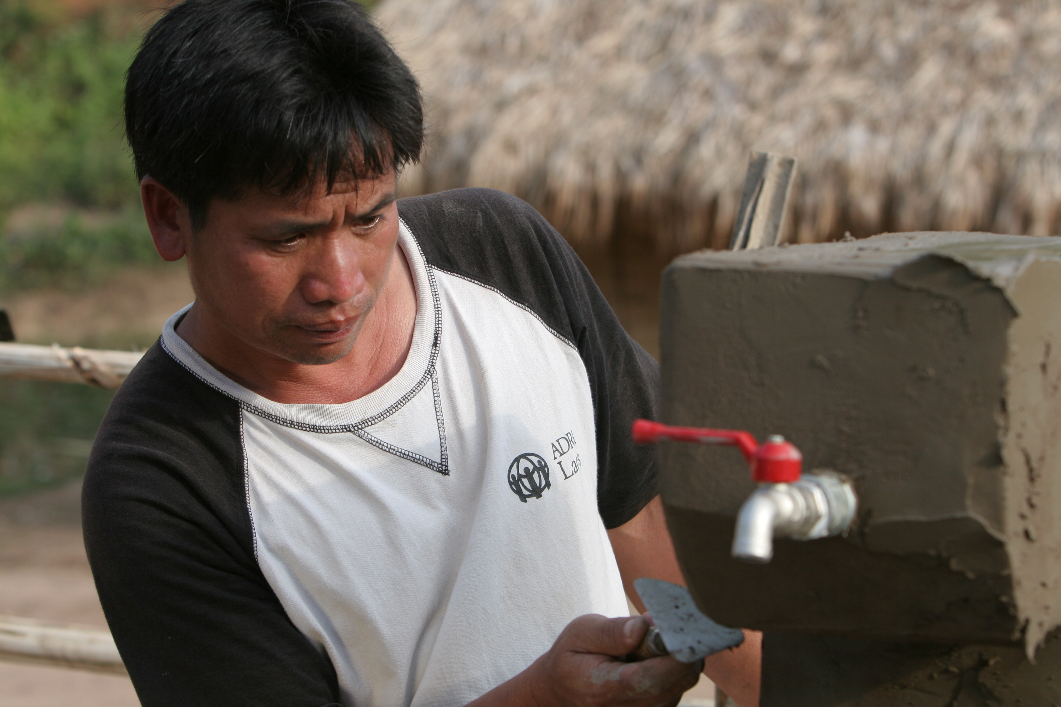 Installing the Water tap in Laos