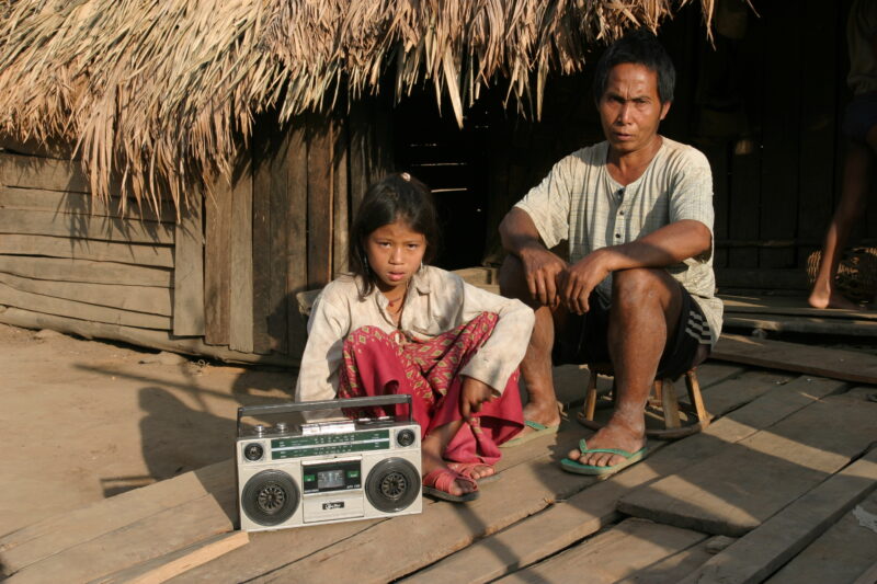 Health Education on Radio in Laos — People in Remote villages in Laos listen to radio program on health issues, produced by ADRA Laos. — Laos, ADRA, Health E...