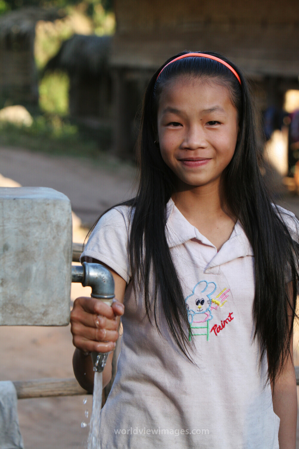 At the Water tap in Laos