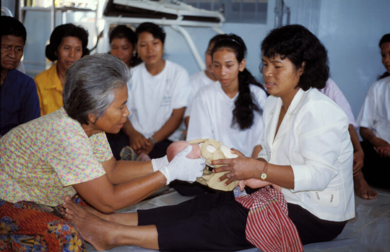 Traditional Birth Attendant Training in Cambodia — Rural women in Cambodia, learn imortant midwifery skills, for emergency birth attendants in rural, remote ...