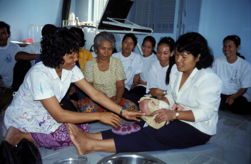 Traditional Birth Attendant Training in Cambodia — Rural women in Cambodia, learn imortant midwifery skills, for emergency birth attendants in rural, remote ...