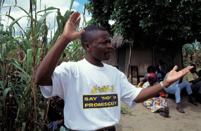 HIV AIDS Awareness in Malawi — Stock image of HIV/AIDS health awareness drama in a remote village in Malawi — Malawi, Health, Health Education, HIV/AIDS Awar...