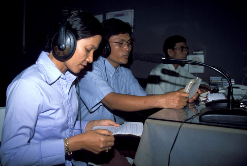 Health Training on Radio in Cambodia — ADRA workers do radio programs on health issues in Cambodia — Cambodia, ADRA health, Radio, program, HIV/AIDS awareness