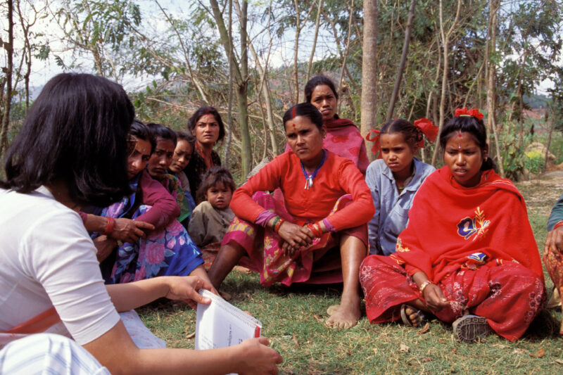 Health Education in Nepal — Health Education, under the trees in Nepal — Health, health education, Nepal