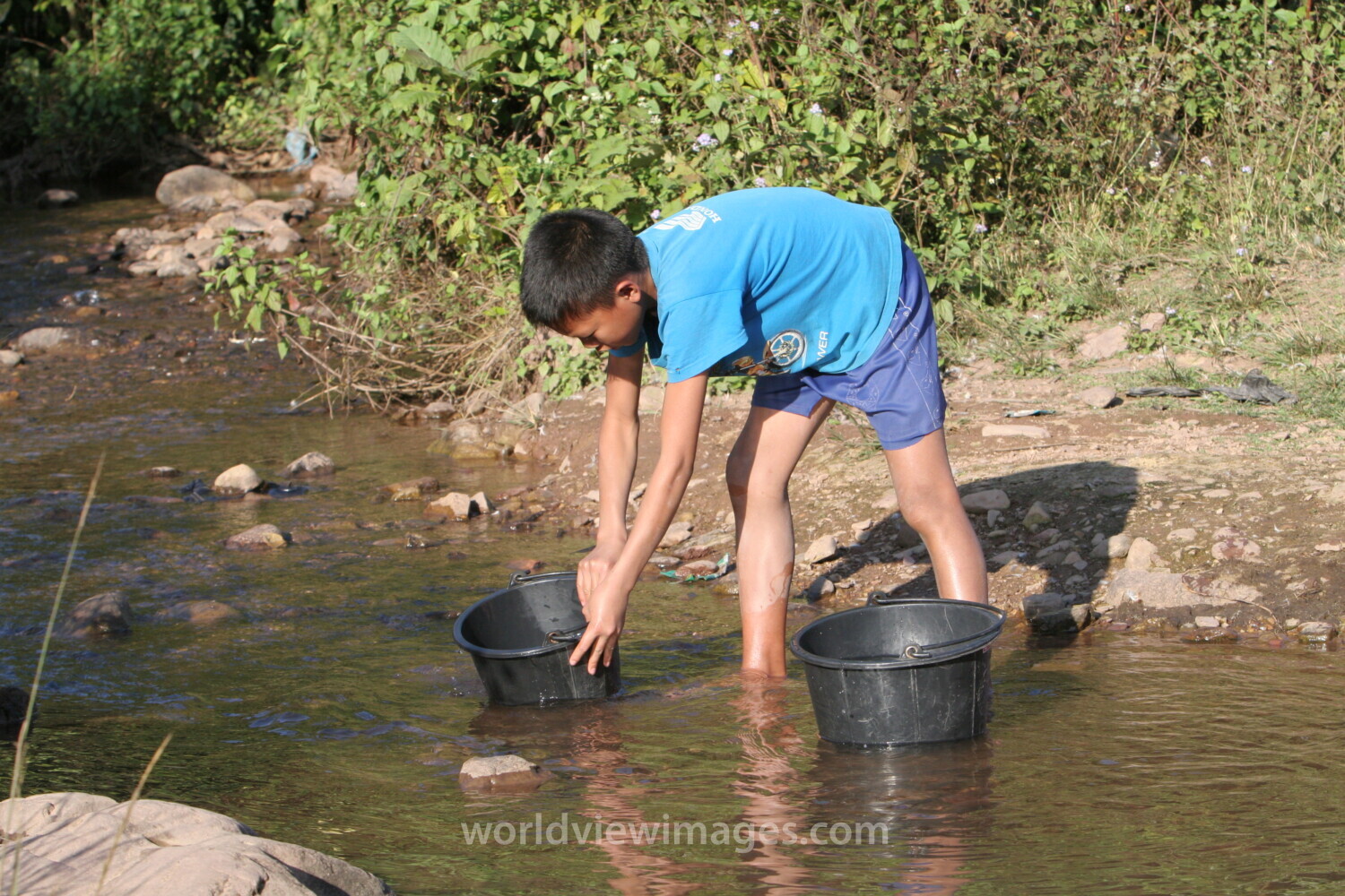 Getting Water in Laos