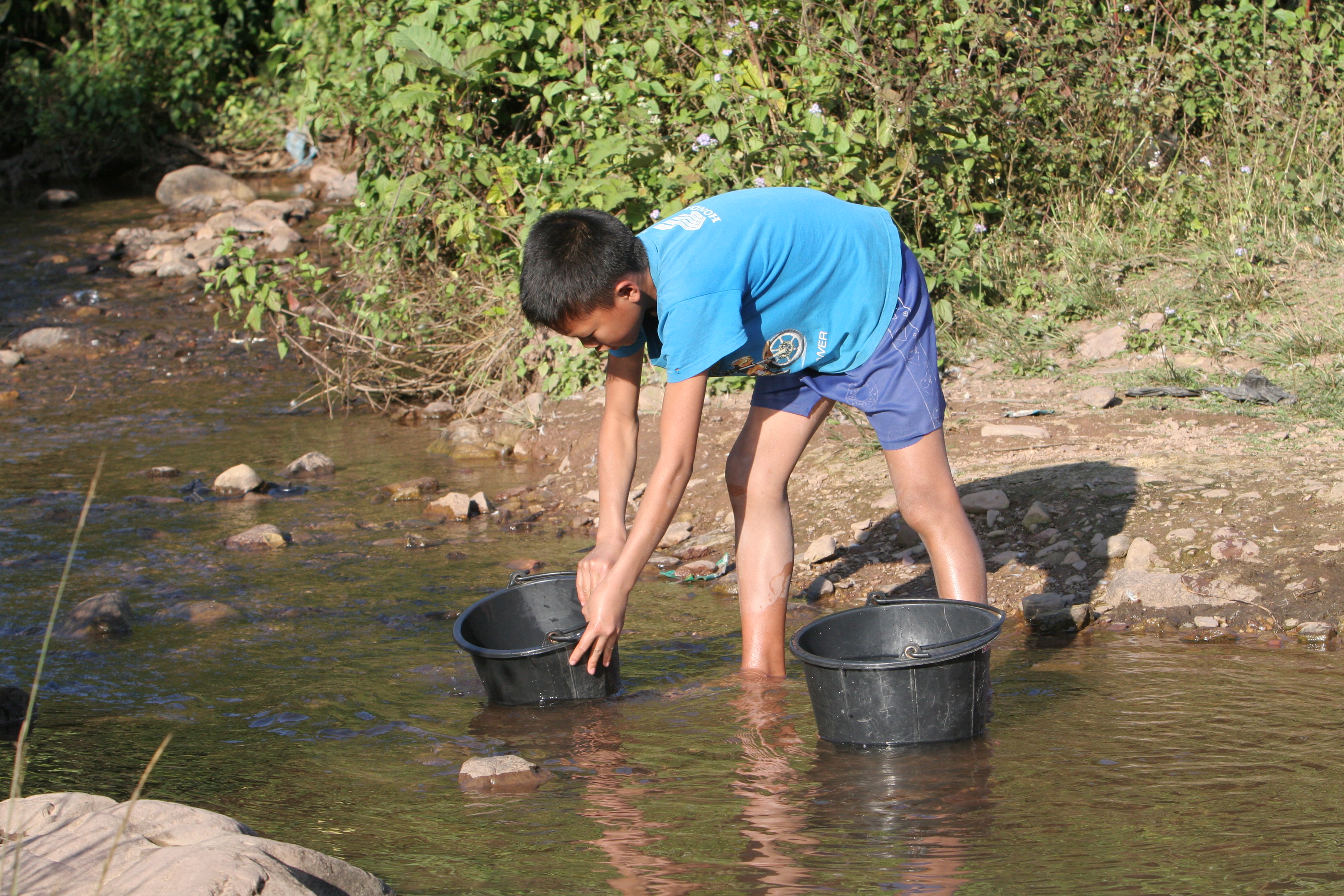 Getting Water in Laos